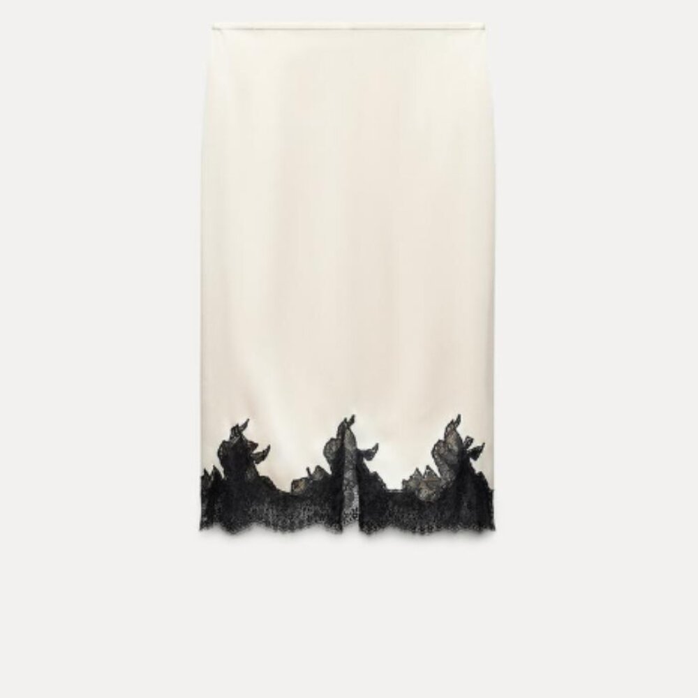 ZARA LACE MIDI SKIRT ZW COLLECTION